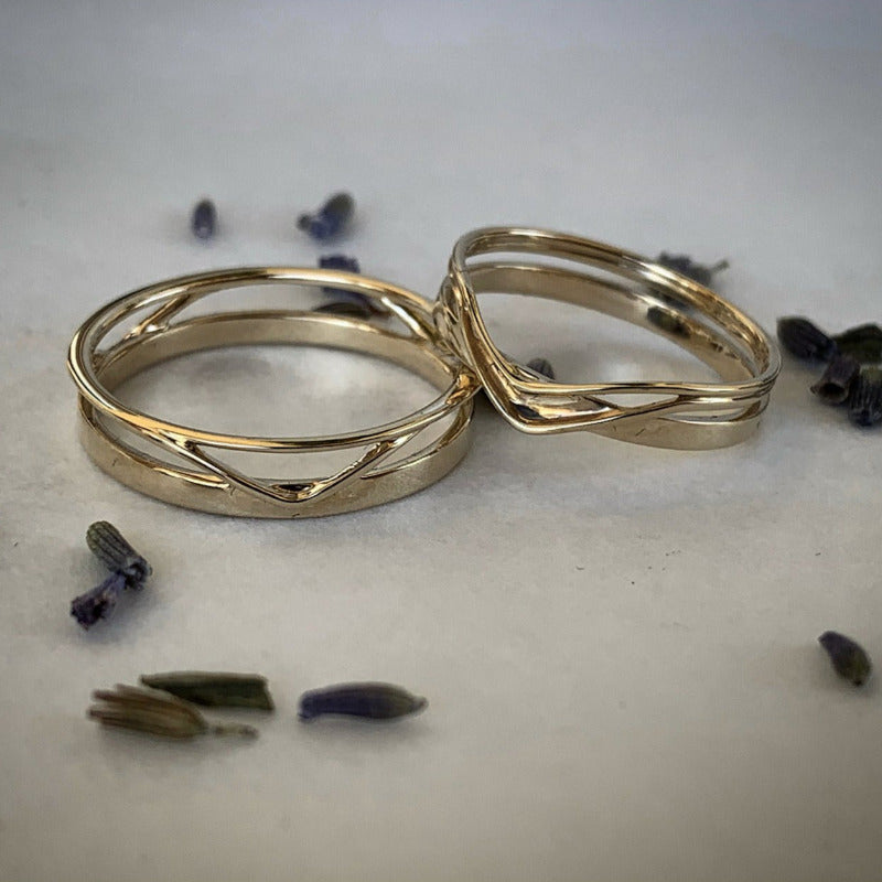 a&b wedding rings