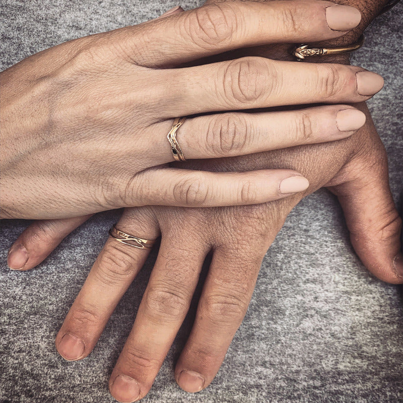 a&b wedding rings